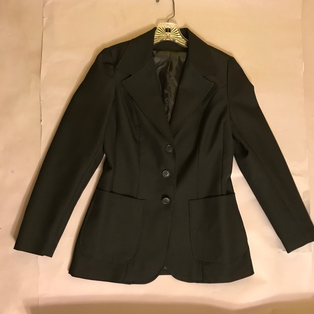 Vintage Ladies Black Blazer Jacket Suit Jacket EUC
